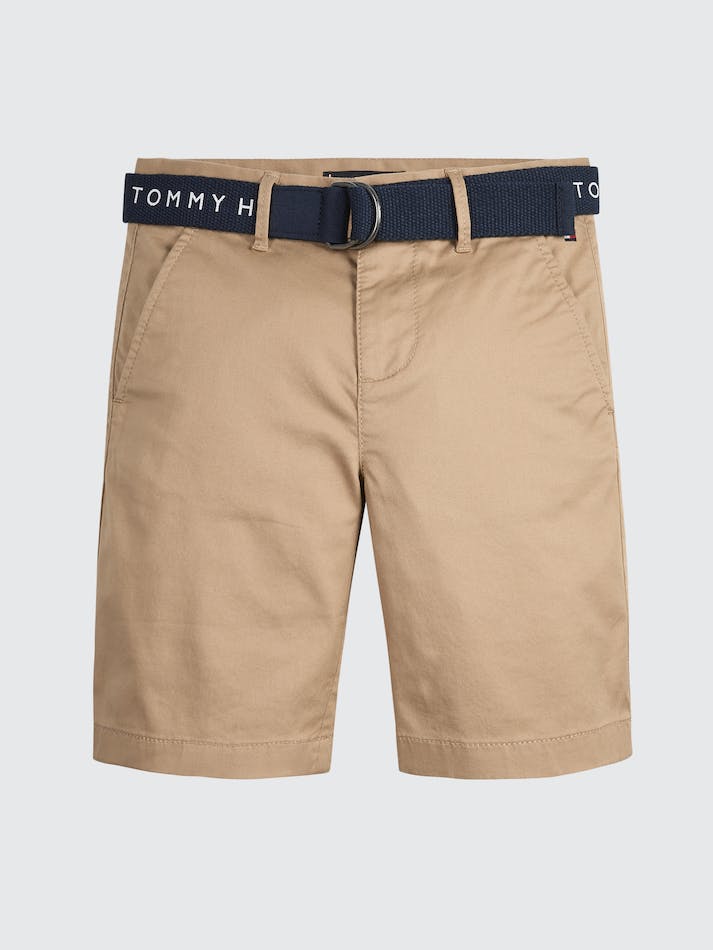 Tommy Hilfiger Boys 3-7 Essential Belted Chino Kids\' Shorts Khaki | 0VBhLULGbxLp