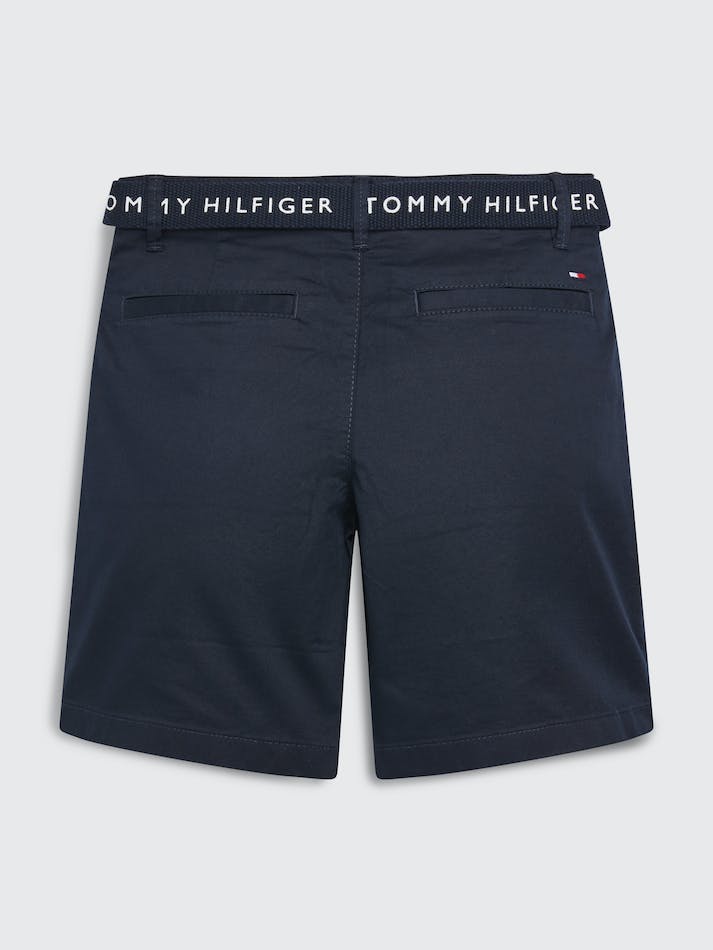 Tommy Hilfiger Boys 3-7 Essential Belted Chino Kids' Shorts Blue | oqaX57xxjJEX