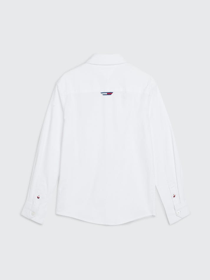 Tommy Hilfiger Boys 3-7 Flag Detail Oxford Kids' Shirts White | IYWwKNzUkJy5