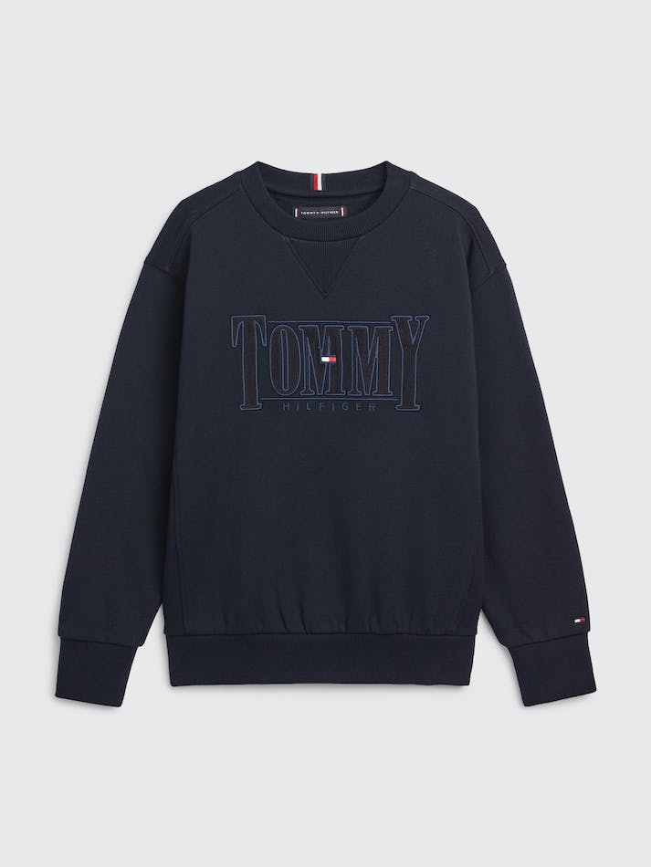 Tommy Hilfiger Boys 3-7 Logo Applique Fleece Kids' Sweatshirt Blue | ShdQTruLon41