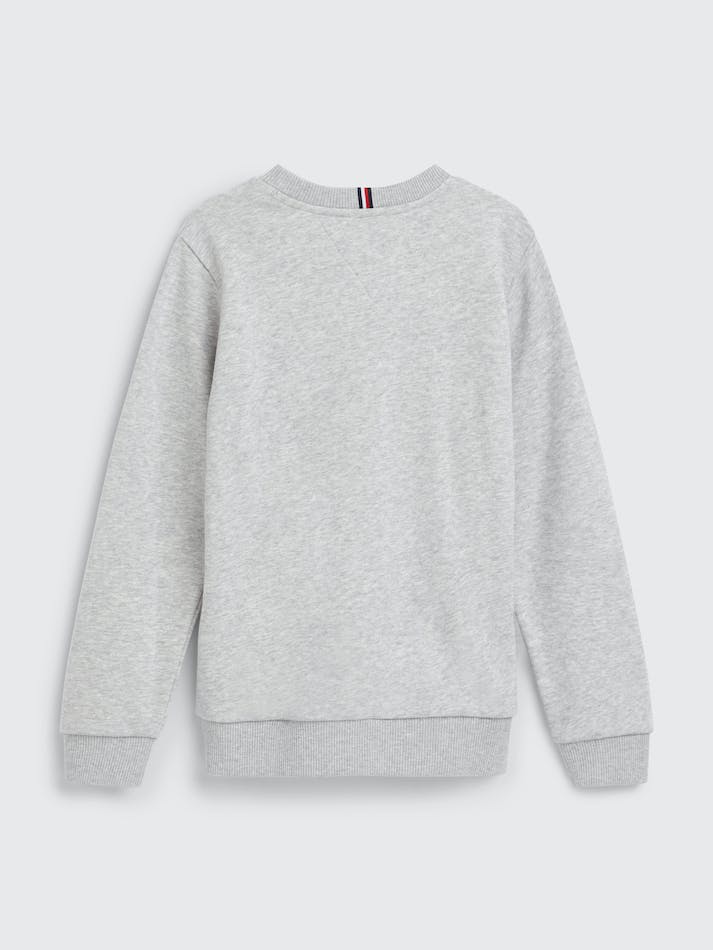 Tommy Hilfiger Boys 3-7 Logo Crew Neck Kids' Sweatshirt Light Grey | k9FZOYjjs42o