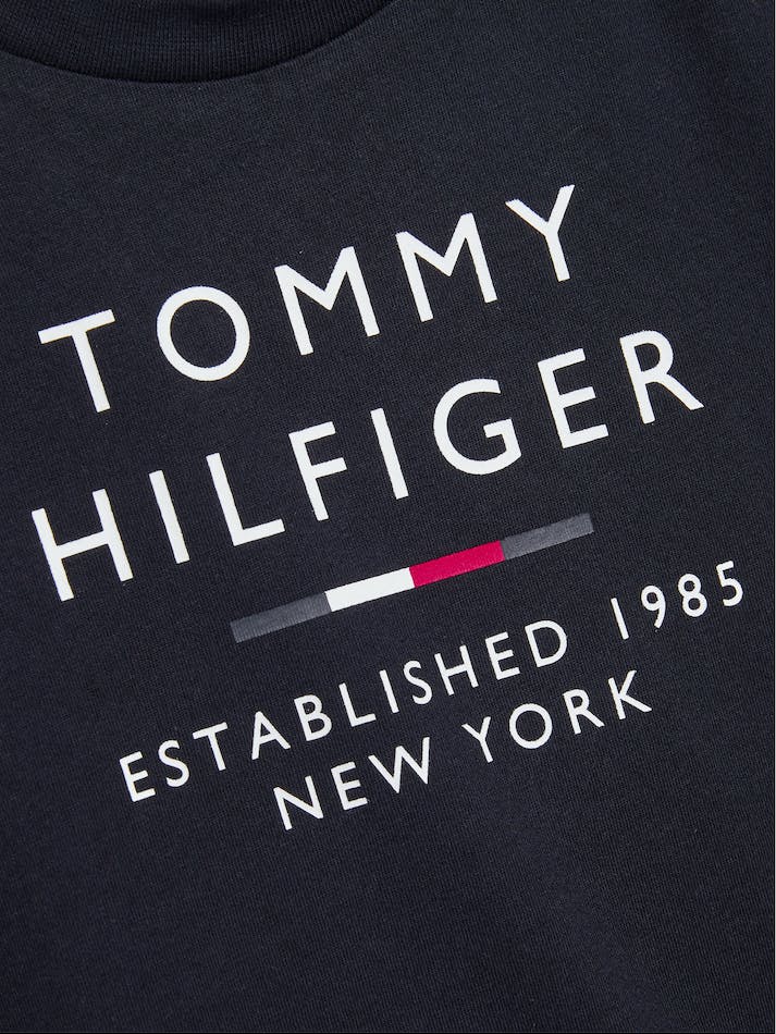 Tommy Hilfiger Boys 3-7 Logo Crew Neck Kids' T Shirts Blue | OBDovOHnQcLC