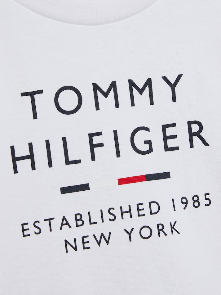 Tommy Hilfiger Boys 3-7 Logo Crew Neck Kids' T Shirts White | gEP4uMavQbzJ