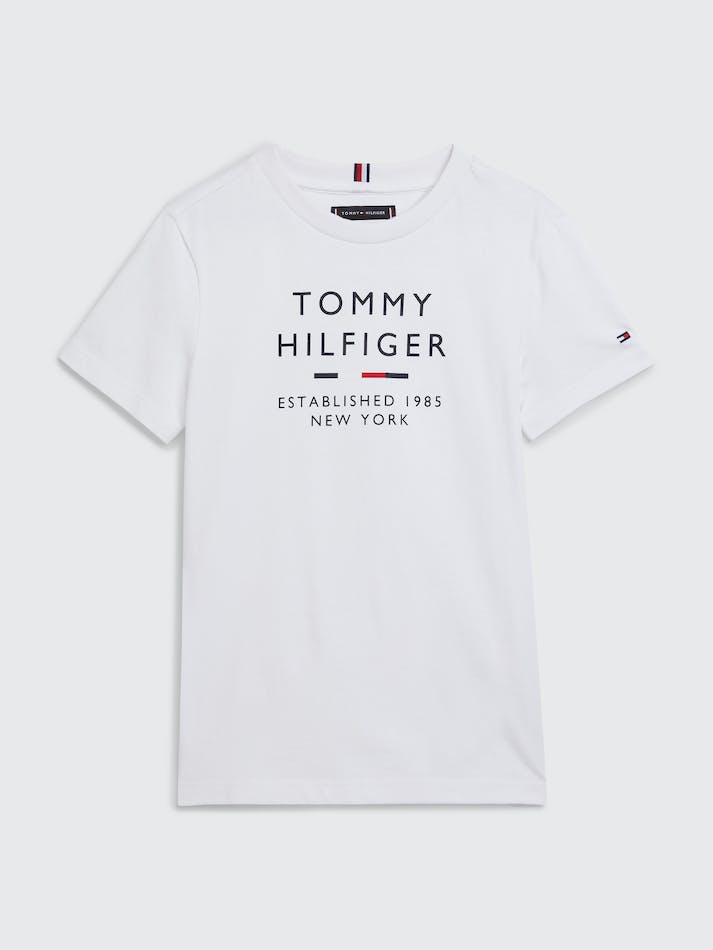 Tommy Hilfiger Boys 3-7 Logo Crew Neck Kids\' T Shirts White | gEP4uMavQbzJ