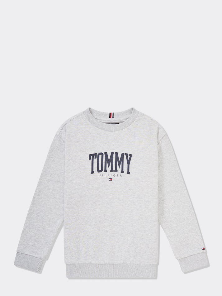 Tommy Hilfiger Boys 3-7 Logo Kids\' Sweatshirt Light Grey | Cm8LRMTxtGaq