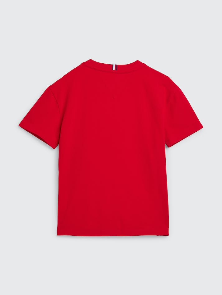 Tommy Hilfiger Boys 3-7 Logo Peached Jersey Kids' T Shirts Deep Red | zBR18kSUXHCC