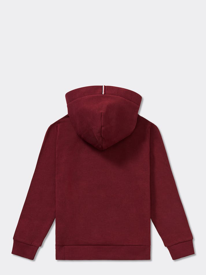 Tommy Hilfiger Boys 3-7 Monogram Applique Kids' Hoodie Dark Red | bDdnoBChZp0u