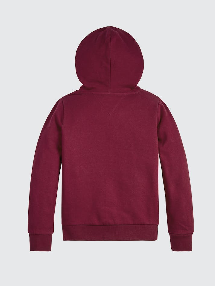 Tommy Hilfiger Boys 3-7 Monogram Applique Kids' Hoodie Dark Red | bDdnoBChZp0u