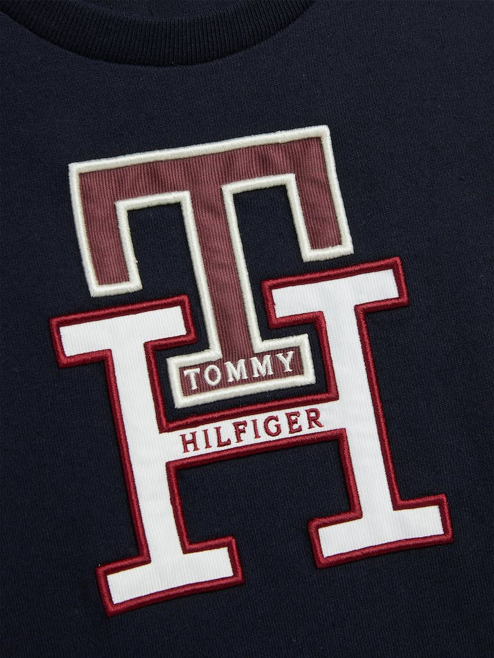 Tommy Hilfiger Boys 3-7 Monogram Long Sleeve Kids' T Shirts Blue | 19W0vVrplqqU