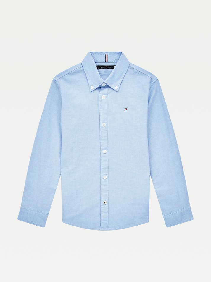 Tommy Hilfiger Boys 3-7 Stretch Oxford Kids' Shirts Blue | TL4gW2IEQjys