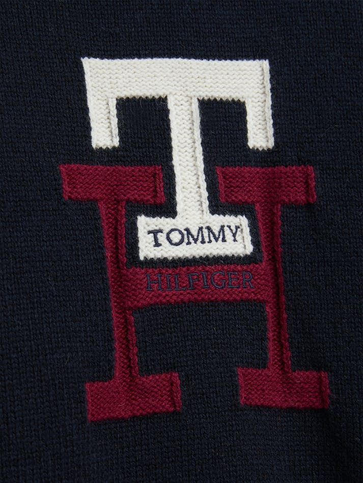 Tommy Hilfiger Boys 3-7 Th Monogram Kids' Jumpers Blue | sEcHFb9g767R