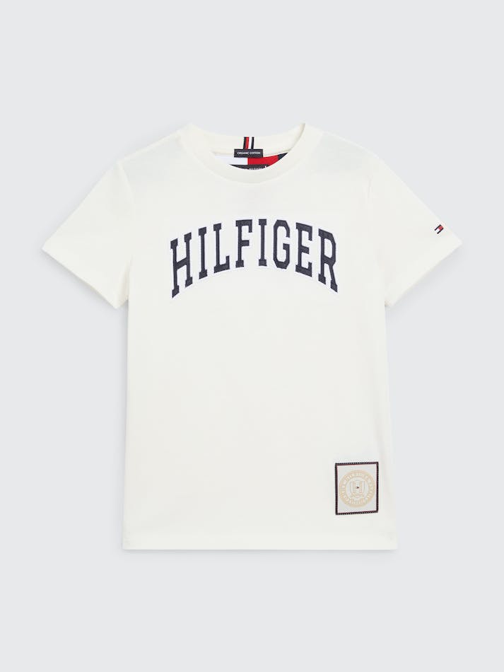 Tommy Hilfiger Boys 3 To 7 Varsity Logo Kids\' T Shirts White | POmXxDnusq29