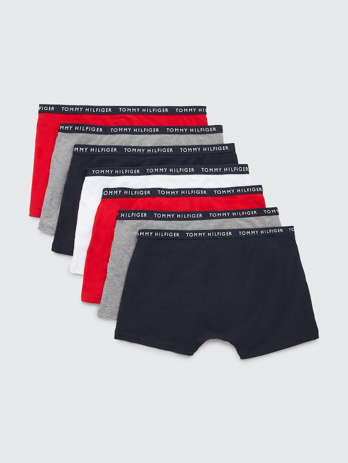 Tommy Hilfiger Boys 7-Pack Logo Kids' Underwear Blue / Grey / Red / White | 1svgCYXSZMLi