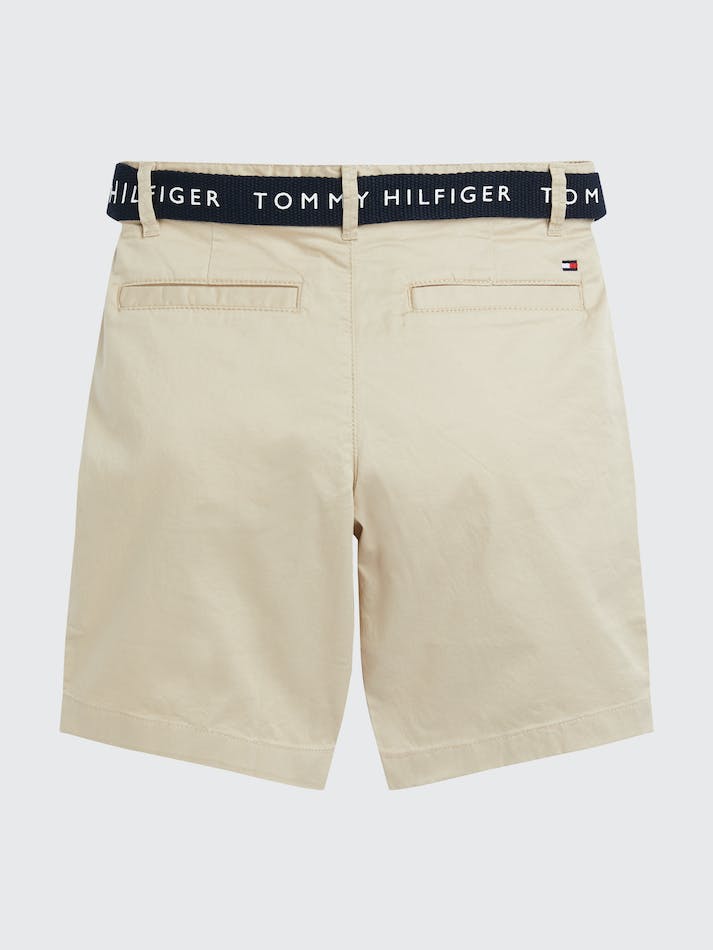 Tommy Hilfiger Boys 8-16 Essential Belted Chino Kids' Shorts Brown | 4hFZ0ShHBmF3