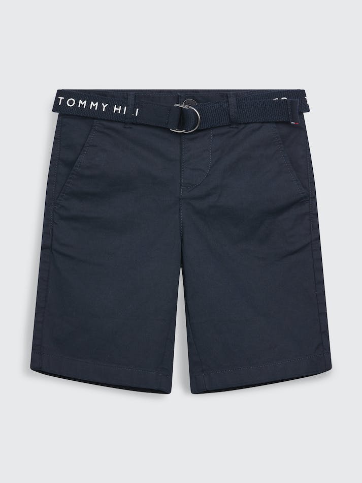 Tommy Hilfiger Boys 8-16 Essential Belted Chino Kids' Shorts Blue | FFkqE8IVgFOJ