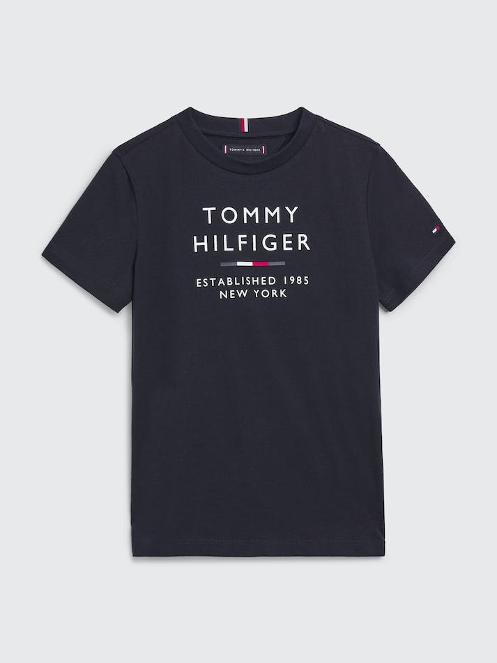 Tommy Hilfiger Boys 8-16 Logo Crew Neck Kids\' T Shirts Blue | hRFdOvMNOja9