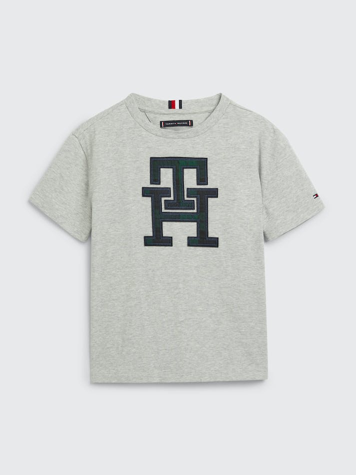 Tommy Hilfiger Boys 8-16 Organic Cotton Monogram Kids\' T Shirts Light Grey | BrxE7BPXiE9S