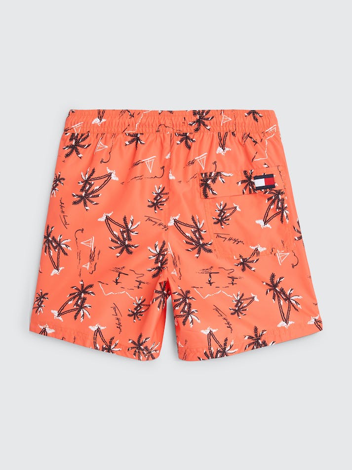 Tommy Hilfiger Boys Palm Print Swim Kids' Swimwear Coral | oc094euTaphR