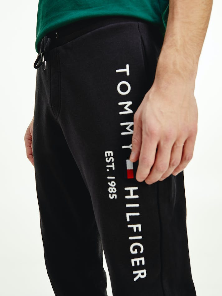 Tommy Hilfiger Branded Leg Organic Men's Jogger Black | mD0EiPVhbs78