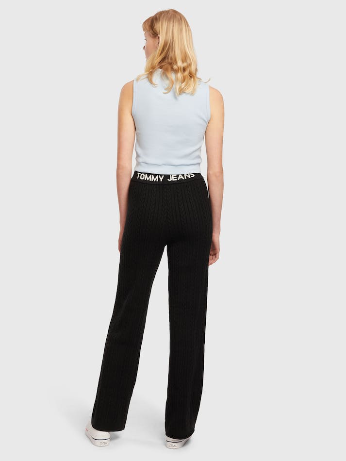 Tommy Jeans Cable Women's Pants Black | 30YyGbeRWV07