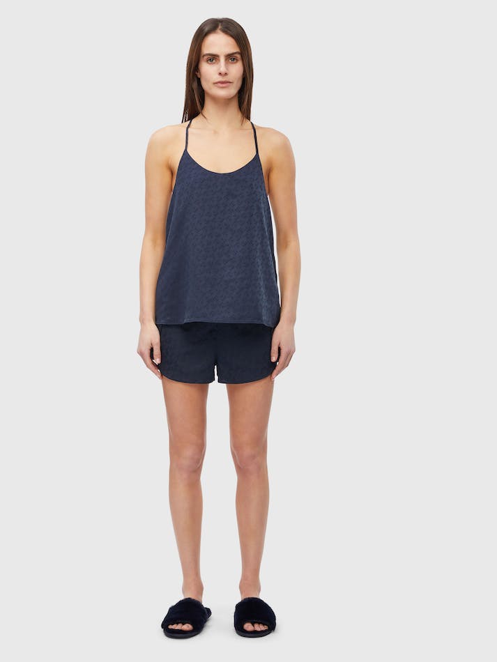 Tommy Hilfiger Camisole Shorts And Slippers Gift Women's Loungewear Blue | 56vdNq3hMqgs