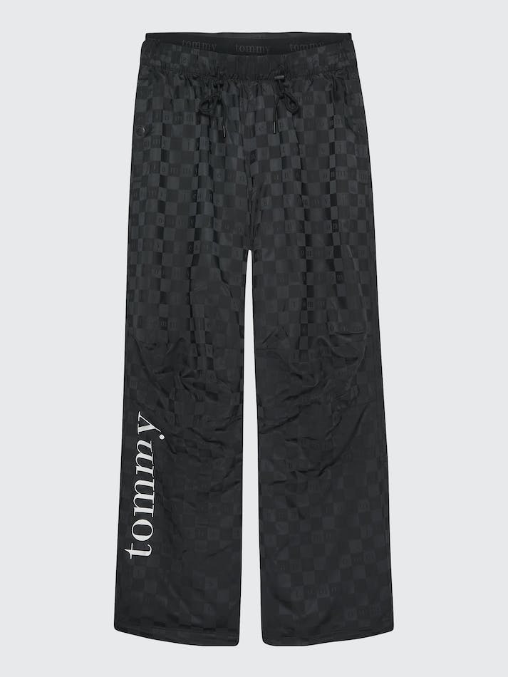 Tommy Jeans Checkerboard Jacquard Parachute Unisex Jogger Black | SCpgn9ggcAIR