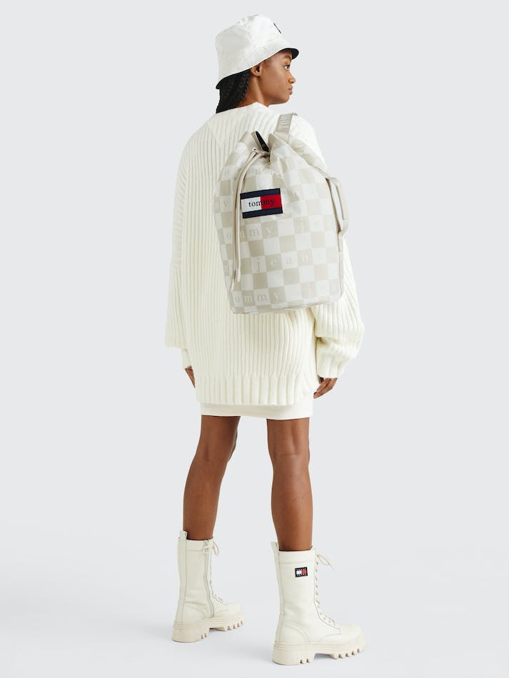 Tommy Hilfiger Checkerboard Sling Women's Bags White | dMJyJRxJJVnV