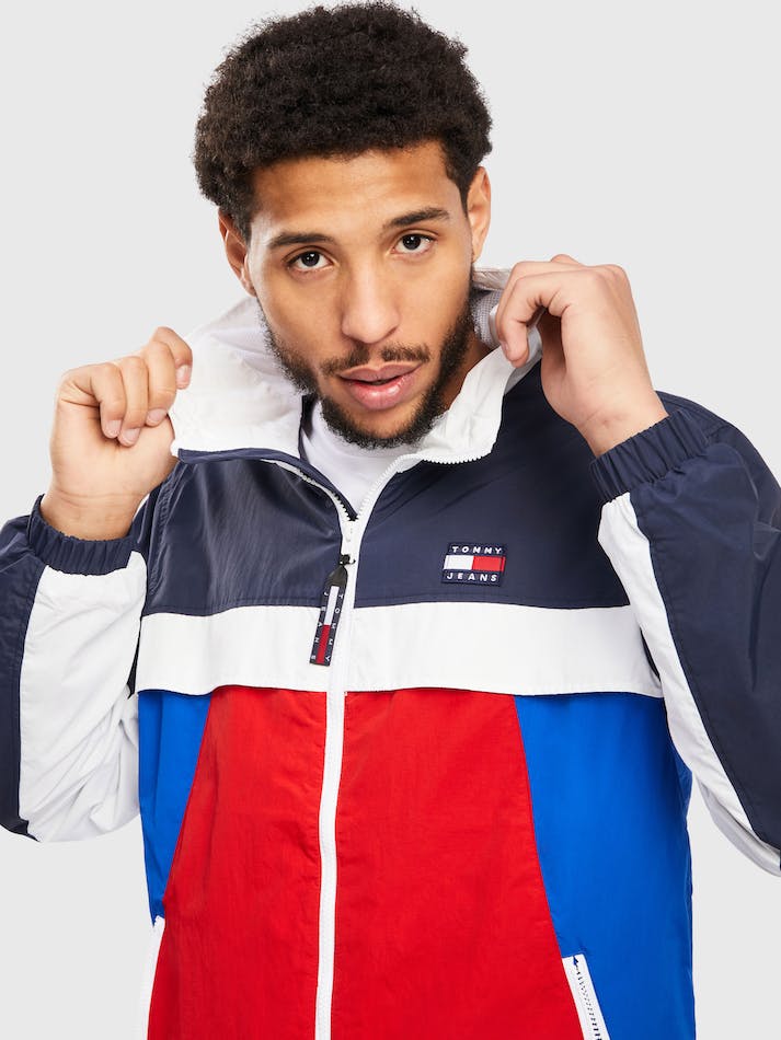 Tommy Jeans Chicago Colourblock Men's Jackets Navy / Multicolor | bxch2BaAyQCz