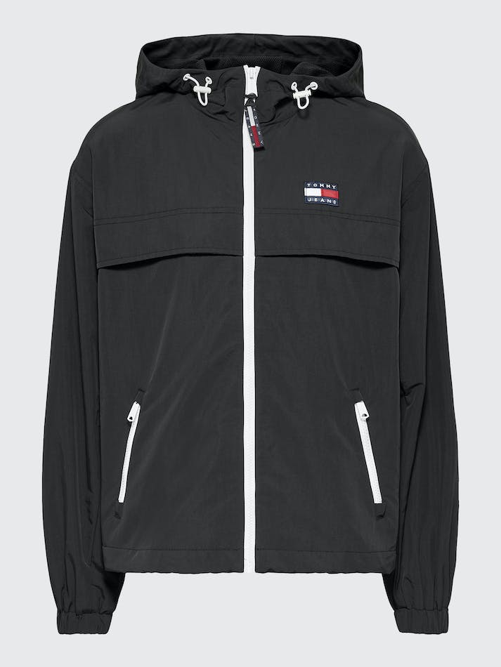 Tommy Jeans Chicago Hooded Women's Windbreaker Black | Ka2bWzdAxmFl