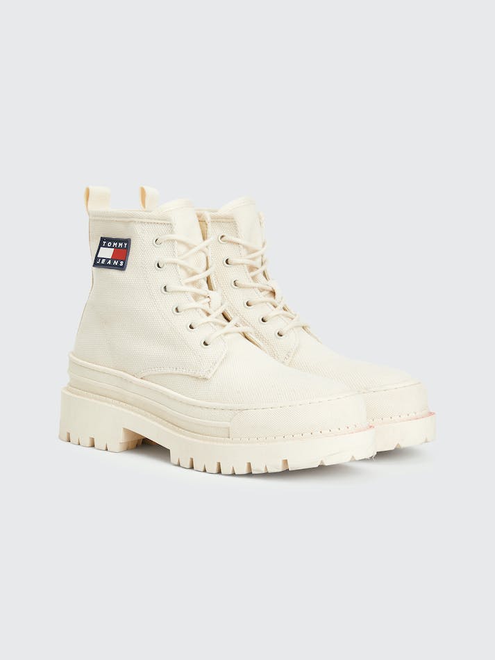 Tommy Hilfiger Chunky Cleat Lace-Up Women\'s Boots White | 3y2VWhwn4sd6