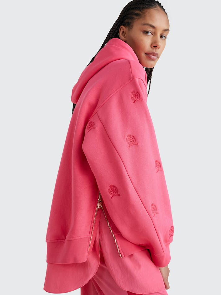 Tommy Hilfiger Classics Crest Women's Hoodie Pink | vSAY3RfN0ajq