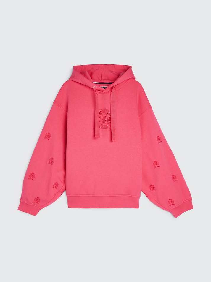 Tommy Hilfiger Classics Crest Women's Hoodie Pink | vSAY3RfN0ajq