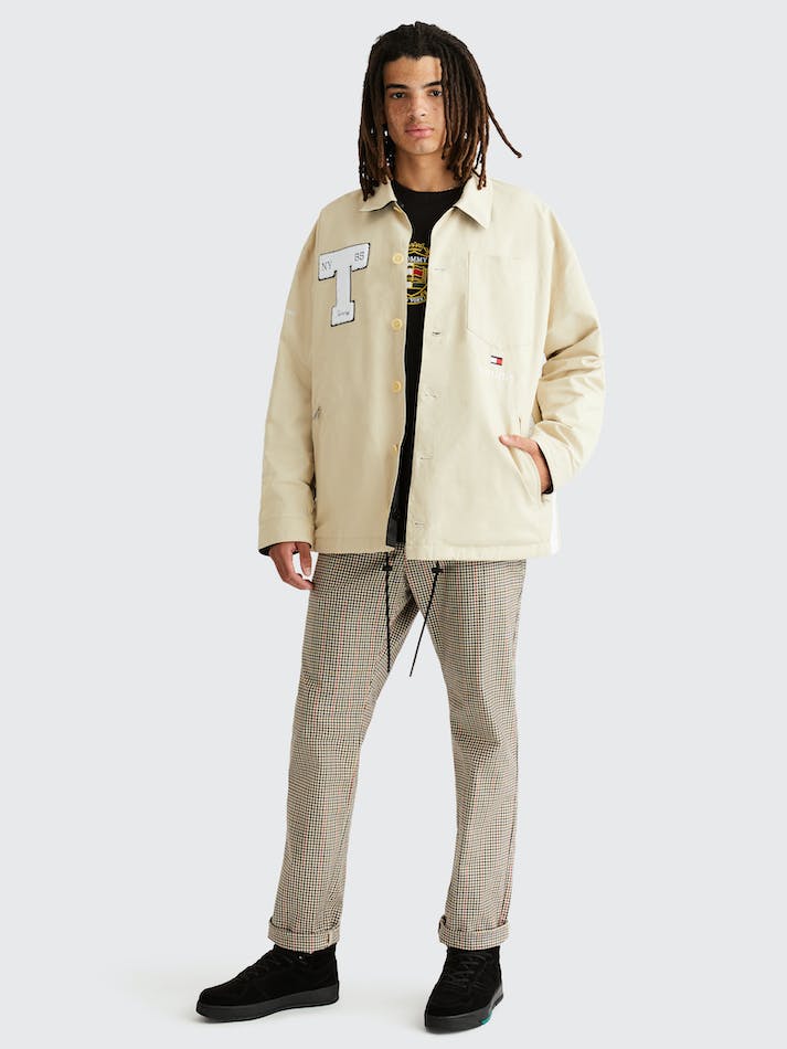 Tommy Jeans Clean Coach Unisex Jackets Beige | M4JutThTRDxA