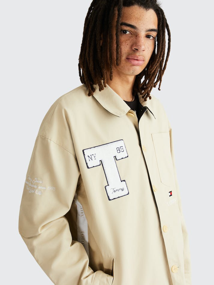 Tommy Jeans Clean Coach Unisex Jackets Beige | M4JutThTRDxA