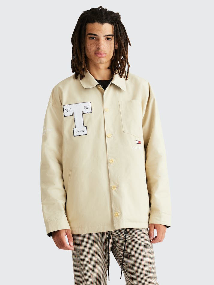 Tommy Jeans Clean Coach Unisex Jackets Beige | M4JutThTRDxA