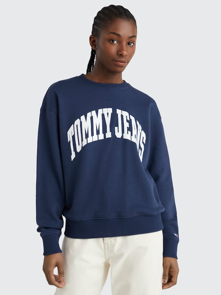 Tommy Hilfiger College Women's Sweatshirt Navy | 7RIx0TNR4sZq