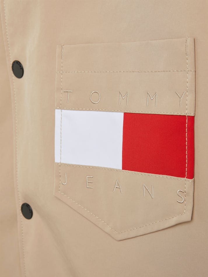 Tommy Jeans Colour-Blocked Back Logo Unisex Jackets Horseradish | DgY600Emanm1