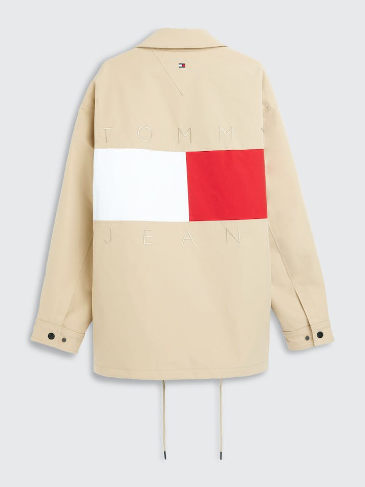 Tommy Jeans Colour-Blocked Back Logo Unisex Jackets Horseradish | DgY600Emanm1