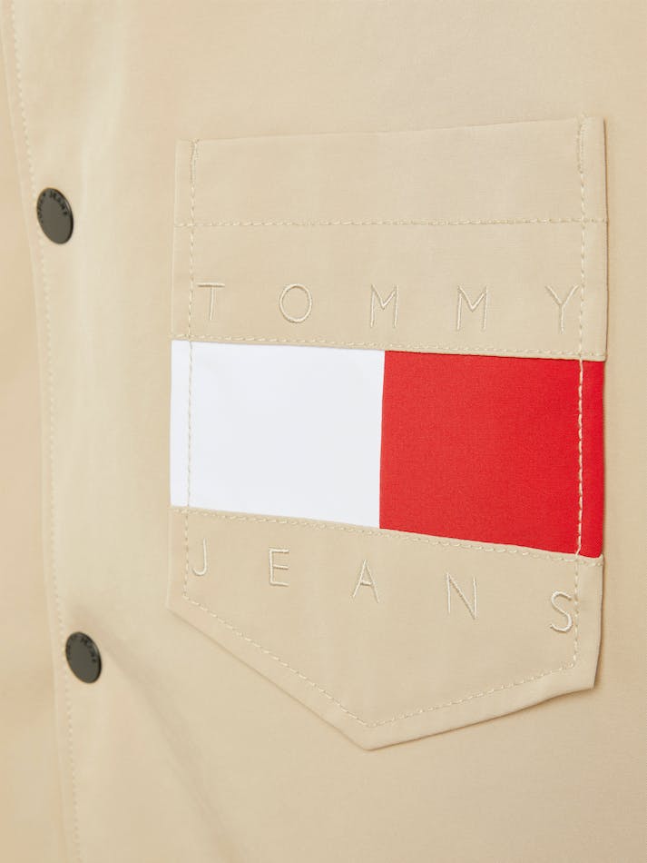 Tommy Jeans Colour-Blocked Back Logo Unisex Jackets Horseradish | DgY600Emanm1