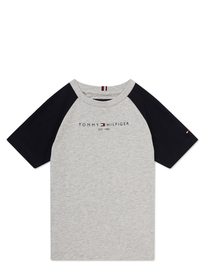 Tommy Hilfiger Colour-Blocked Raglan Sleeve Kids\' T Shirts Light Grey | At237nADphEt