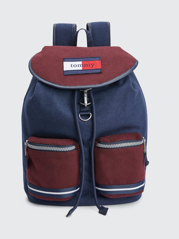 Tommy Hilfiger Colour-Blocked Serif Logo Unisex Bags Navy / Dark Red | 70WmcboZX1DK