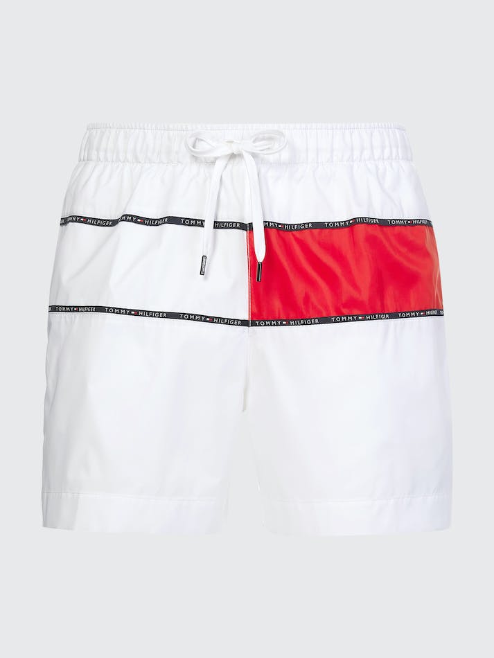 Tommy Hilfiger Colour-Blocked Swim Men's Swimwear White | 10GOjkF5j9H5