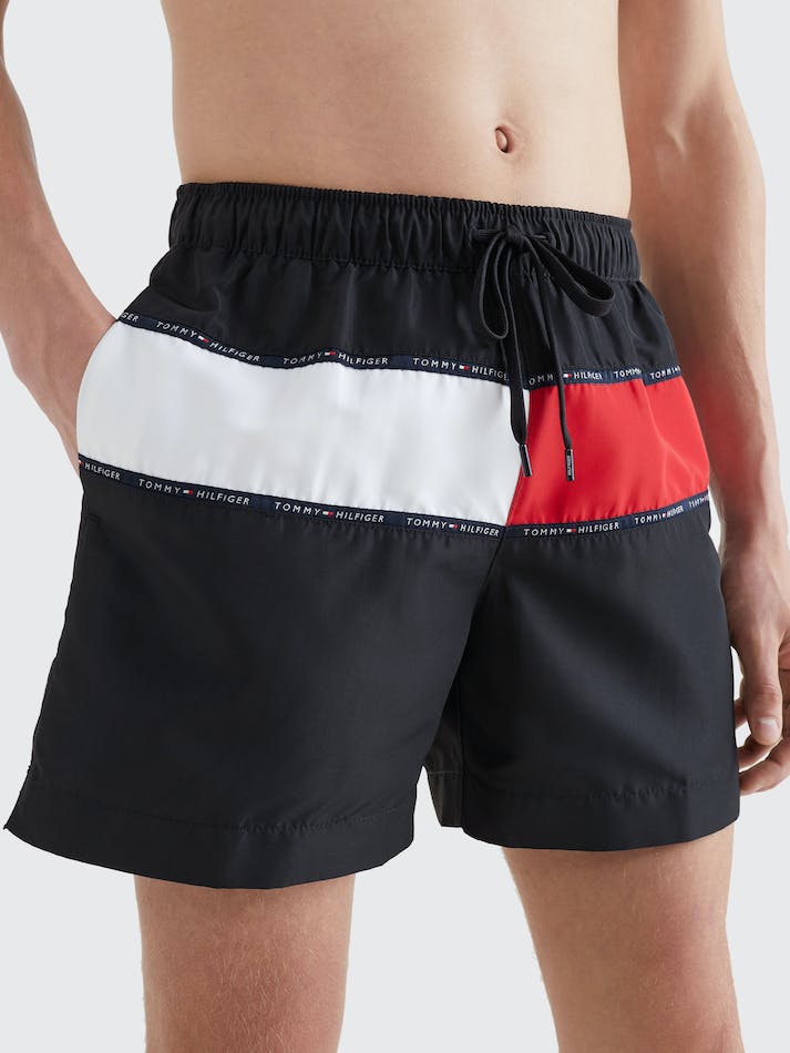 Tommy Hilfiger Colour-Blocked Swim Men's Swimwear Black | 7Cp1dDONd478