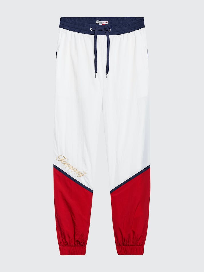 Tommy Jeans Colour-Blocked Woven Women's Jogger White / Multicolor | 2JeTMVhwgUYm