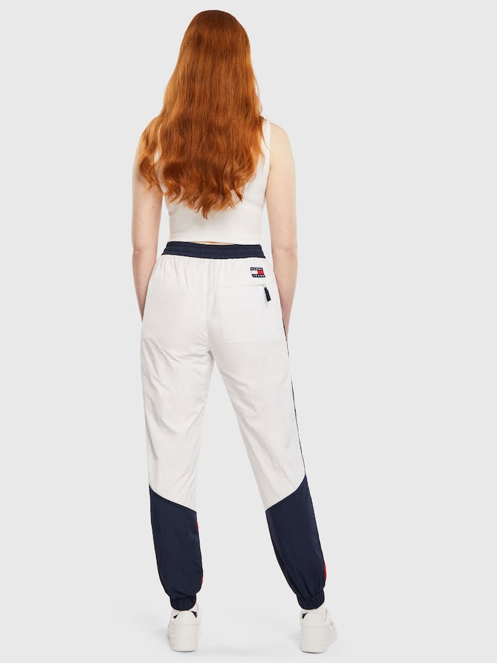 Tommy Jeans Colour-Blocked Woven Women's Jogger White / Multicolor | 2JeTMVhwgUYm