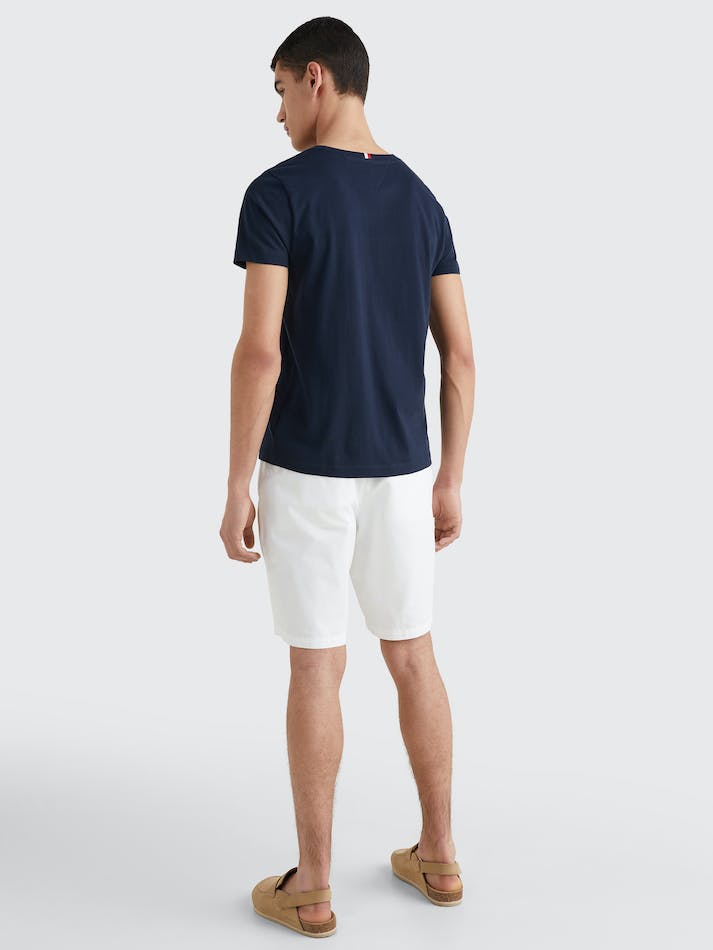 Tommy Hilfiger Contrast Flag Organic Cotton Men's T Shirts Blue | WpsR2TMPianO