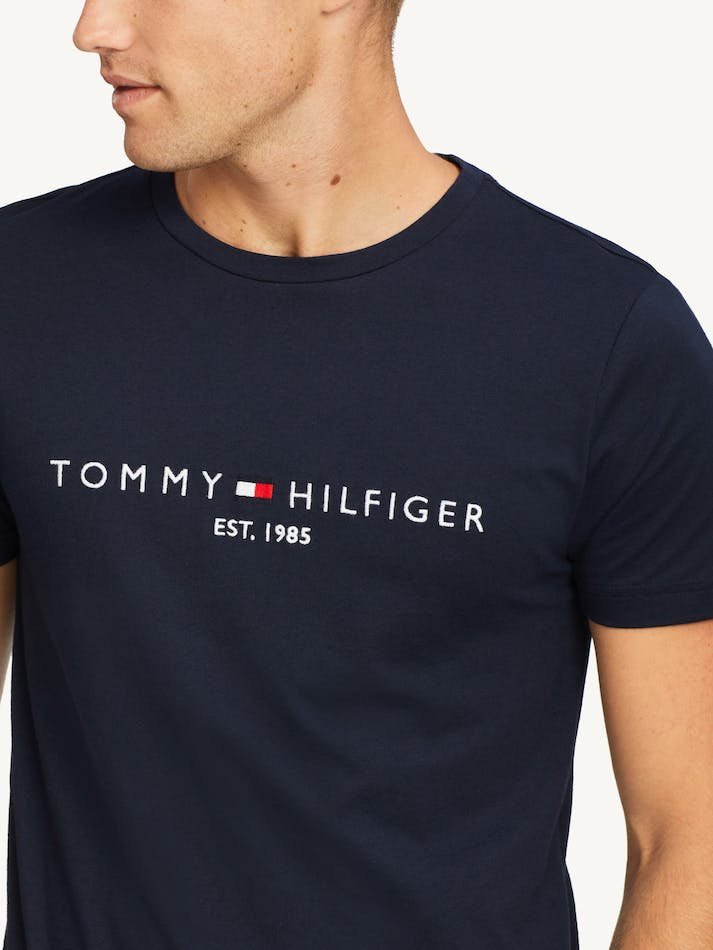 Tommy Hilfiger Core Logo Men's T Shirts Blue | 5NGwMIAn5KSf