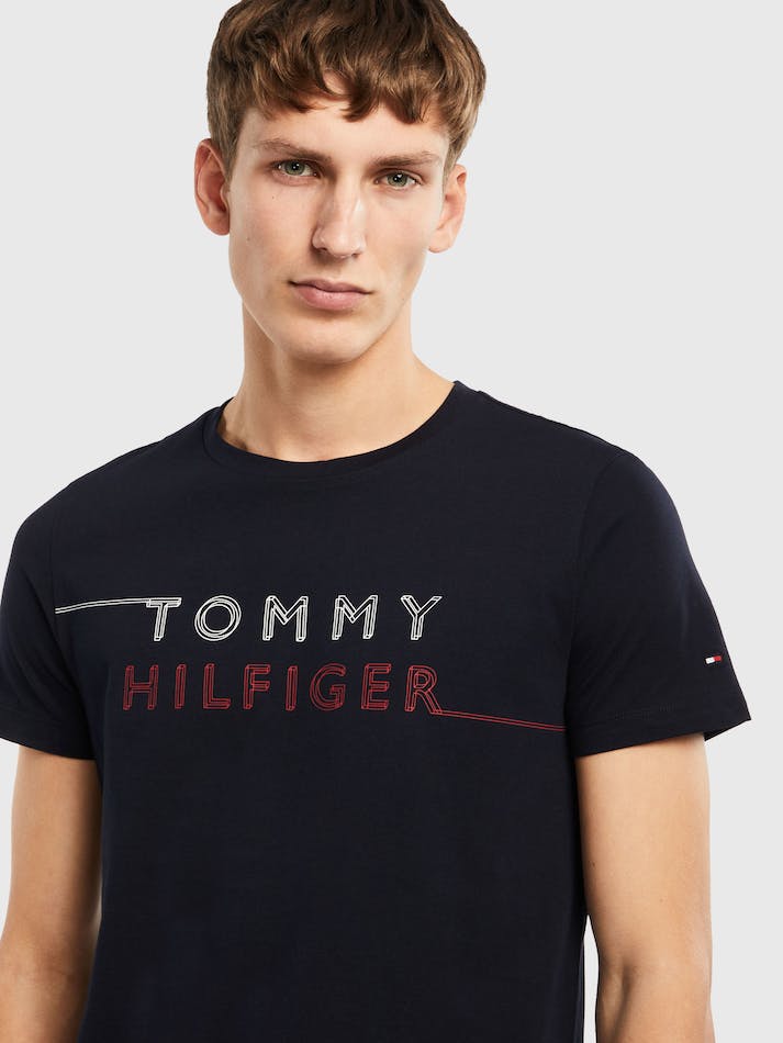 Tommy Hilfiger Corp Men's T Shirts Blue | T4sBavQaffft