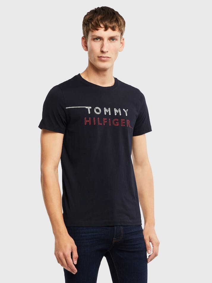 Tommy Hilfiger Corp Men\'s T Shirts Blue | T4sBavQaffft