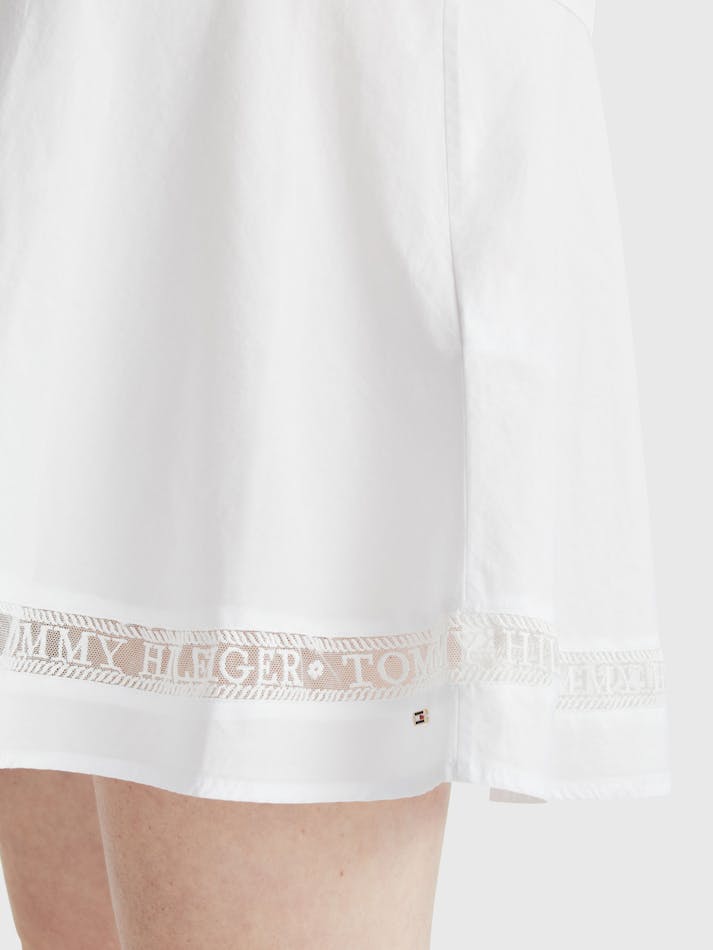 Tommy Hilfiger Cotton Lace Shirt Women's Dress White | IbMIi3lJf2xQ